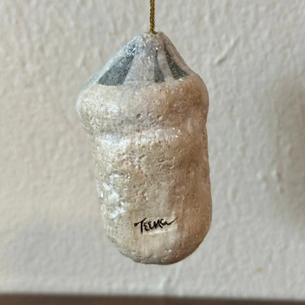 Teena Flanner Santa Claus Christmas Ornament Rustic Folk Art 3''